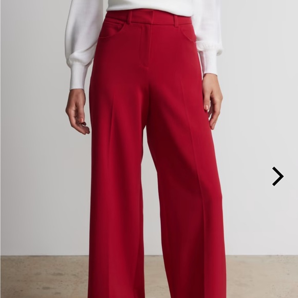 New York & Company Pants - New York & Company Wide Leg Pants in Red